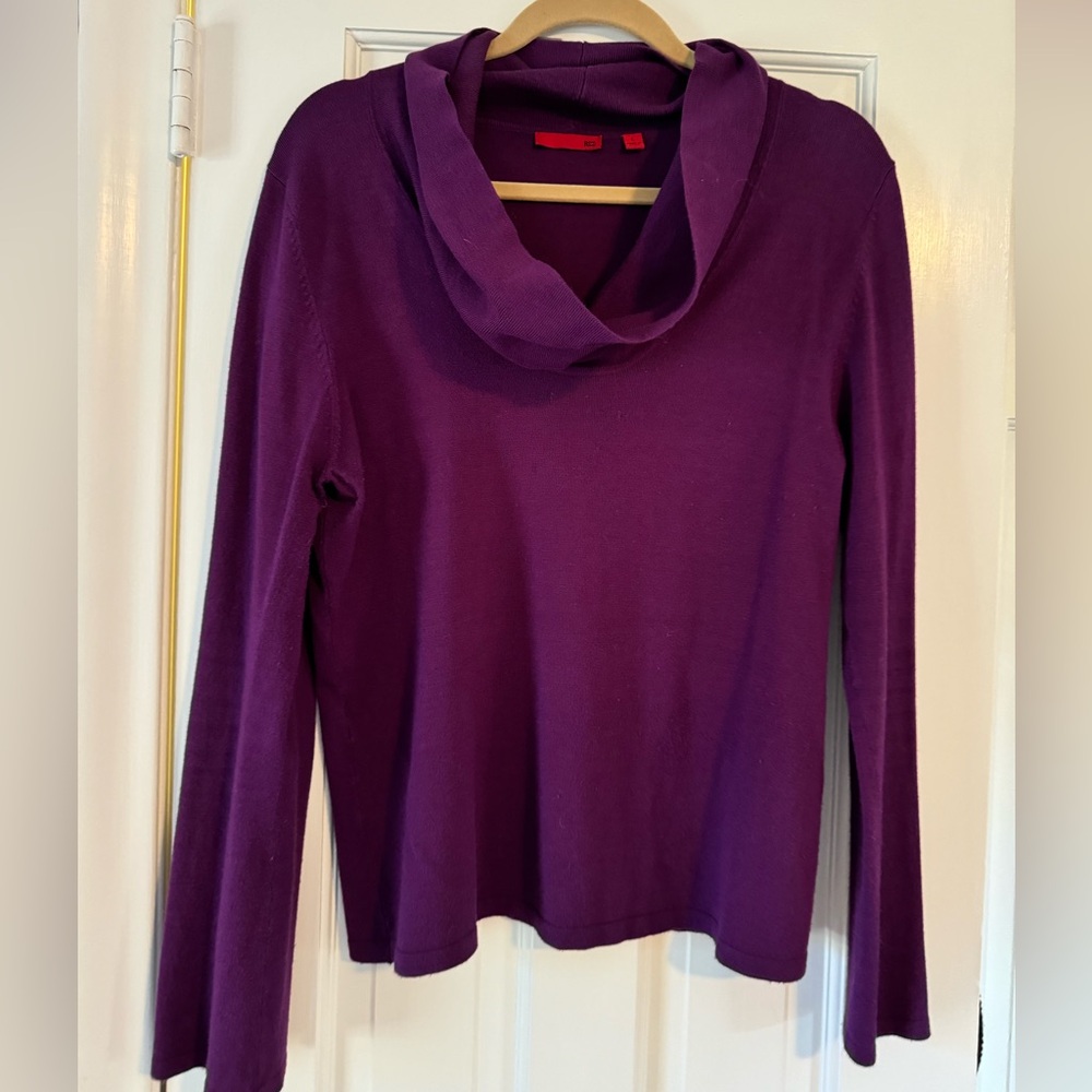 Purple cowl neck sweater